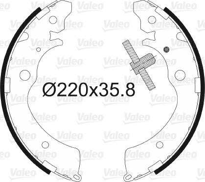VALEO 562591 - Set saboti frana aaoparts.ro
