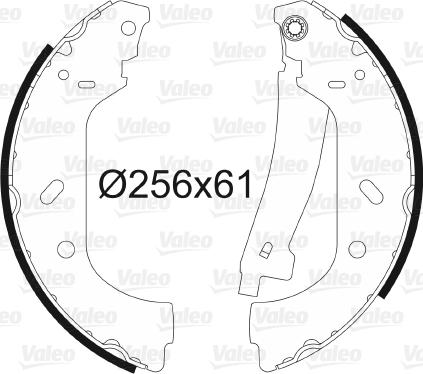 VALEO 562552 - Set saboti frana aaoparts.ro