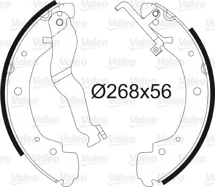 Valeo 562576 - Set saboti frana aaoparts.ro