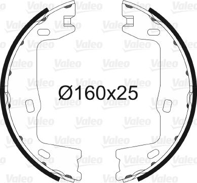 Valeo 562572 - Set saboti frana, frana de mana aaoparts.ro