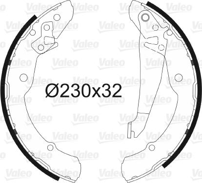 Valeo 562641 - Set saboti frana aaoparts.ro