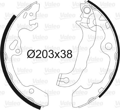 Valeo 562648 - Set saboti frana aaoparts.ro