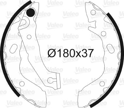 Valeo 562608 - Set saboti frana aaoparts.ro