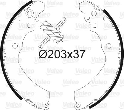 VALEO 562607 - Set saboti frana aaoparts.ro