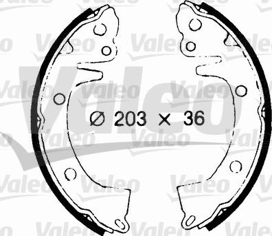 Valeo 562680 - Set saboti frana aaoparts.ro