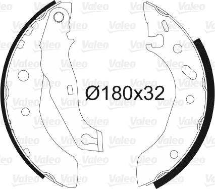 VALEO 562635 - Set saboti frana aaoparts.ro