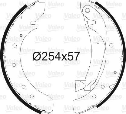 Valeo 562627 - Set saboti frana aaoparts.ro