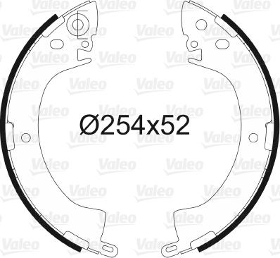 Valeo 562672 - Set saboti frana aaoparts.ro