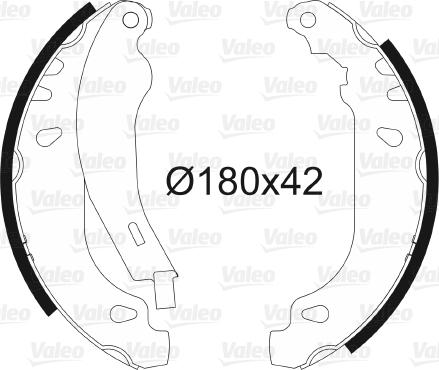 VALEO 562040 - Set saboti frana aaoparts.ro