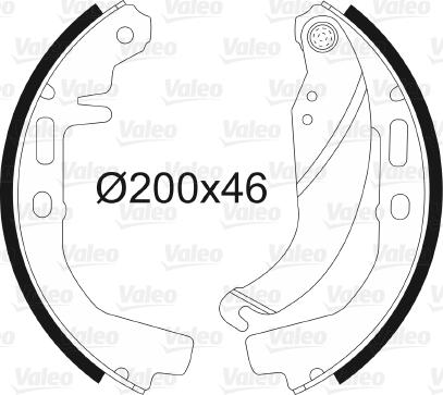 Valeo 562052 - Set saboti frana aaoparts.ro
