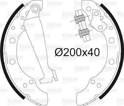 Valeo 562080 - Set saboti frana aaoparts.ro