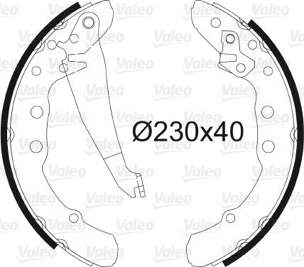 Valeo 562081 - Set saboti frana aaoparts.ro