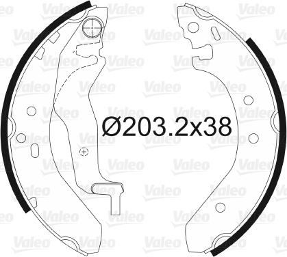VALEO 562087 - Set saboti frana aaoparts.ro
