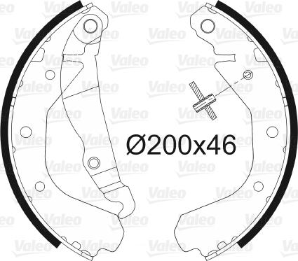 VALEO 562038 - Set saboti frana aaoparts.ro