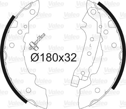 Valeo 562026 - Set saboti frana aaoparts.ro