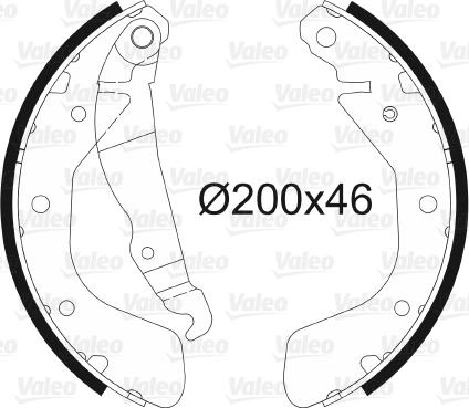 VALEO 562078 - Set saboti frana aaoparts.ro