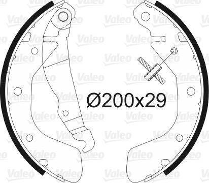 Valeo 562077 - Set saboti frana aaoparts.ro