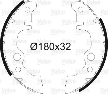 Valeo 562101 - Set saboti frana aaoparts.ro