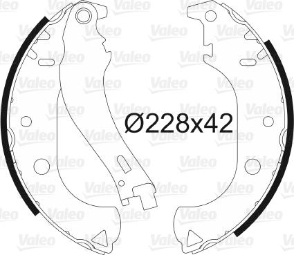 Valeo 562806 - Set saboti frana aaoparts.ro