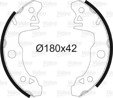 Valeo 562390 - Set saboti frana aaoparts.ro