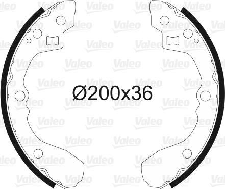 Valeo 562754 - Set saboti frana aaoparts.ro