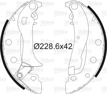 VALEO 562764 - Set saboti frana aaoparts.ro