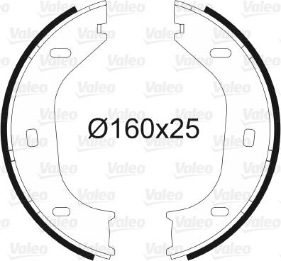 Valeo 562766 - Set saboti frana, frana de mana aaoparts.ro