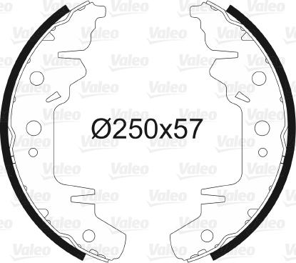 VALEO 562760 - Set saboti frana aaoparts.ro