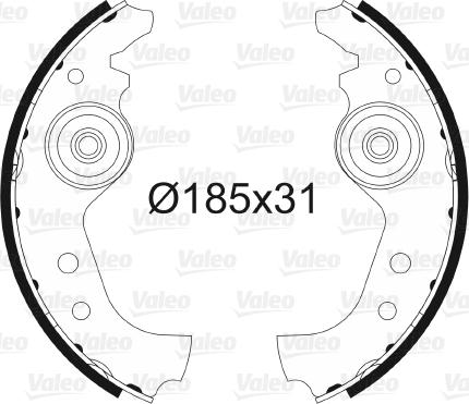 Valeo 562761 - Set saboti frana aaoparts.ro