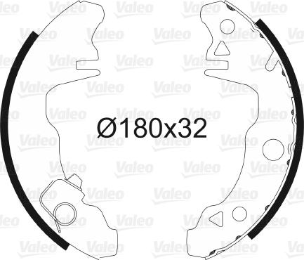 Valeo 562762 - Set saboti frana aaoparts.ro