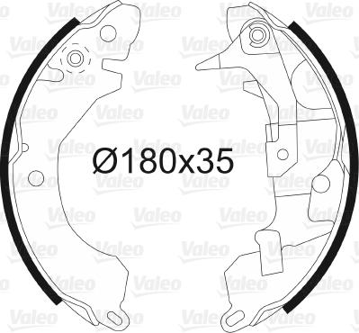 Valeo 562705 - Set saboti frana aaoparts.ro