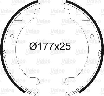 Valeo 562728 - Set saboti frana, frana de mana aaoparts.ro