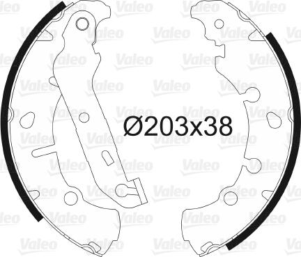 VALEO 562772 - Set saboti frana aaoparts.ro
