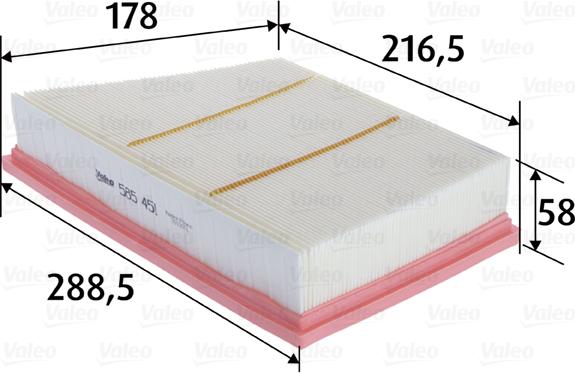 Valeo 585451 - Filtru aer aaoparts.ro