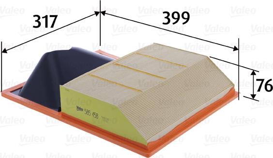 VALEO 585458 - Filtru aer aaoparts.ro