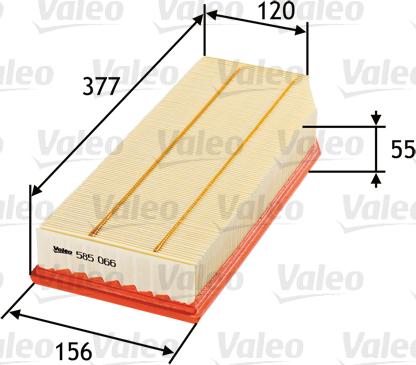 Valeo 585066 - Filtru aer aaoparts.ro