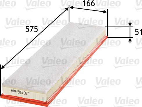 Valeo 585067 - Filtru aer aaoparts.ro