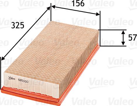 Valeo 585000 - Filtru aer aaoparts.ro