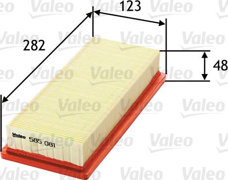 Valeo 585081 - Filtru aer aaoparts.ro