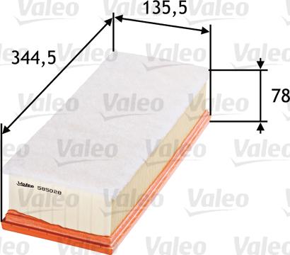 Valeo 585028 - Filtru aer aaoparts.ro