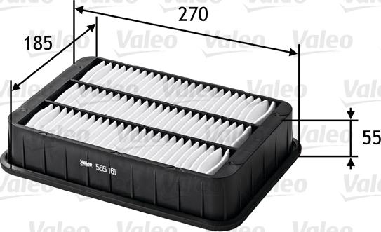 VALEO 585161 - Filtru aer aaoparts.ro