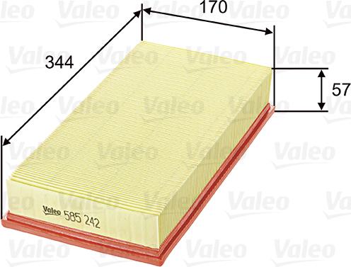 Valeo 585242 - Filtru aer aaoparts.ro