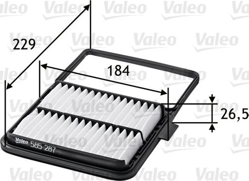 Valeo 585287 - Filtru aer aaoparts.ro