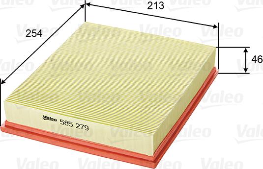 Valeo 585279 - Filtru aer aaoparts.ro