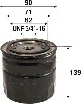 Valeo 586043 - Filtru ulei aaoparts.ro