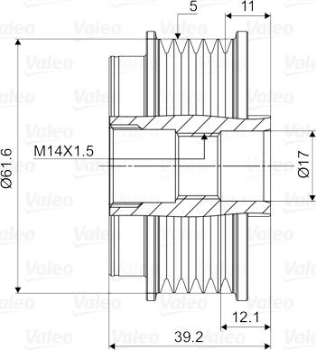 Valeo 588098 - Fulie, alternator aaoparts.ro