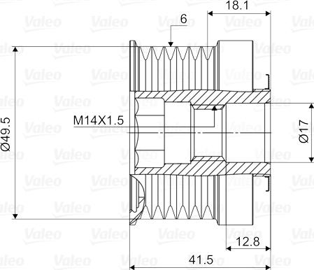 Valeo 588054 - Fulie, alternator aaoparts.ro