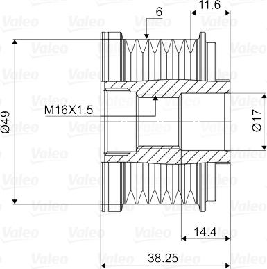 Valeo 588055 - Fulie, alternator aaoparts.ro