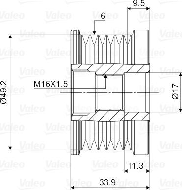 Valeo 588056 - Fulie, alternator aaoparts.ro