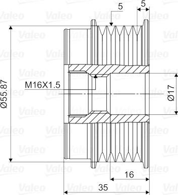 Valeo 588051 - Fulie, alternator aaoparts.ro